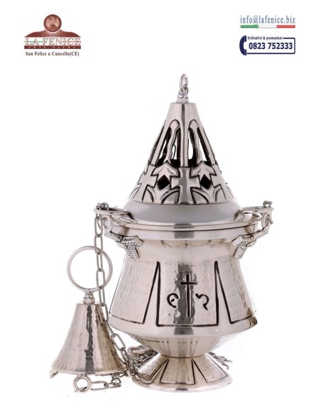 Silver finished thurible and boat - TRB283