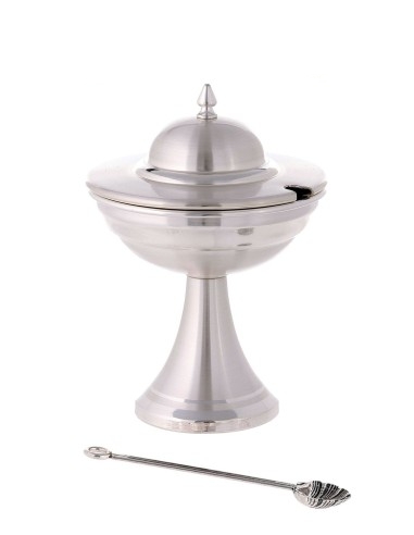 Silver finished thurible and boat - TRB284