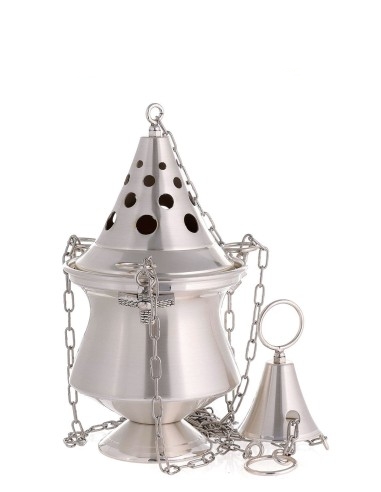 Silver finished thurible and boat - TRB284