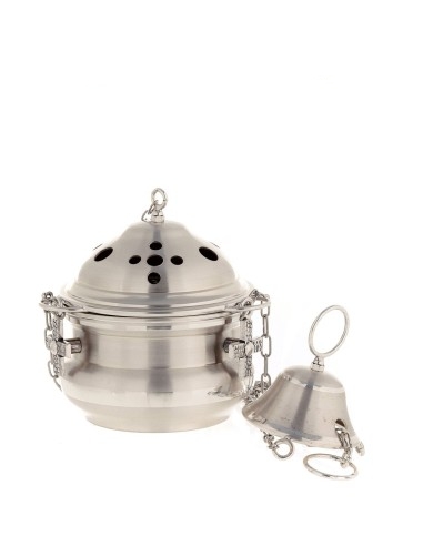 Silver finished thurible and boat - TRB3019