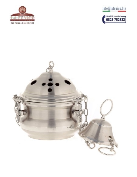 Silver finished thurible and boat - TRB3019