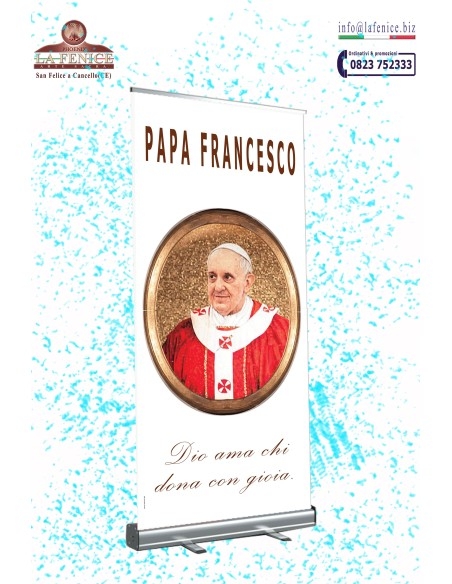 Roll up 85x200 del Papa Francisco - ROT2025-Francesco