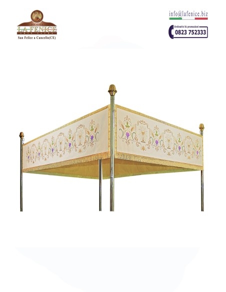 Baldacchino processionale ricamato CALICE - per 4 aste- BDL3344