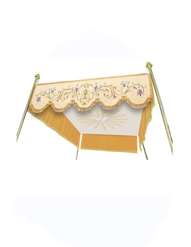 Dais de procession brodé JHS et CALICE - pour 4...
