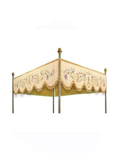Dais de procession brodé JHS et CALICE - pour 4...