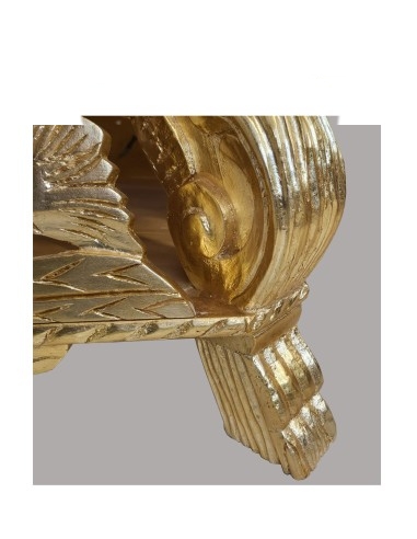 Maxy wooden base for statue. Gold leaf...