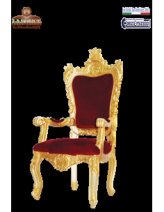 Presbyteral throne in wood with gold leaf - TRO010