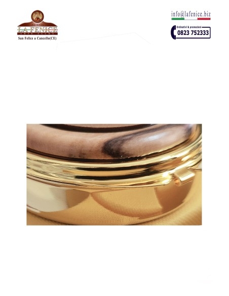 Teca per particole con medaglione "TAU" in legno, diametro cm.5,8 - TEC3052