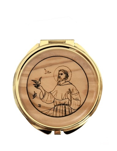 Pyx in gold-plated brass with "Saint Francis"...