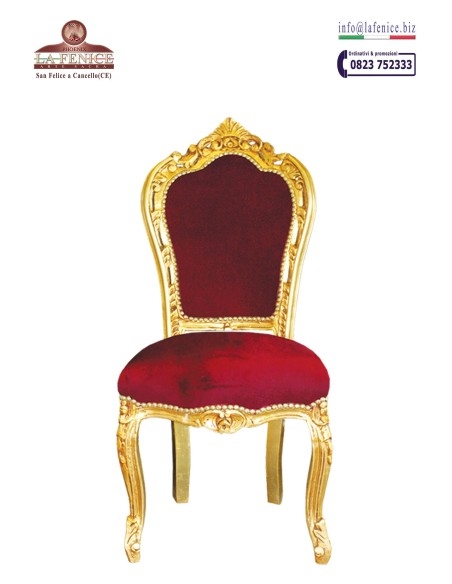 Trône présidentiel en bois avec feuille d'or et 2 fauteuils - SET36