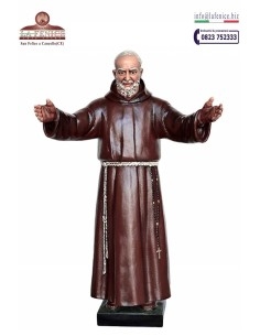 PIO110BA - Padre Pio da cm.110 braccia aperte.  -  PIO110BA