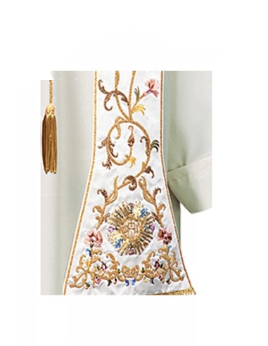 Étole romane avec broderies à la main - STO028