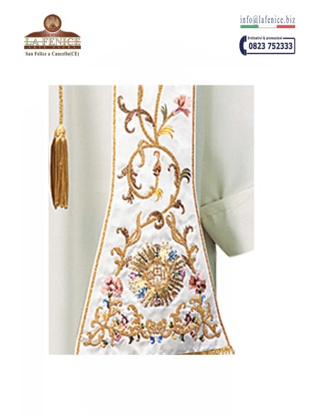 Étole romane avec broderies à la main - STO028