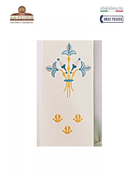Marian stole with lilies  - STO459
