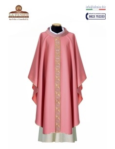 Chasuble rose brodée - CAS16531R.