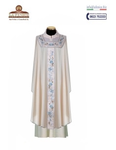 Chasuble brodée avec col carré - CAS16590
