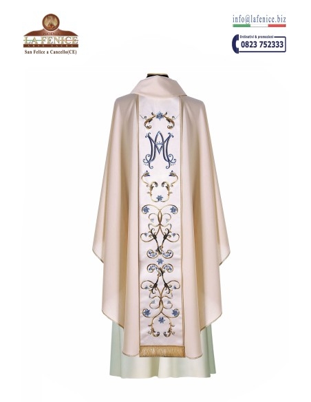 Casula mariana con stolone ricamato - CAS27219-M