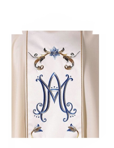 Chasuble with embroidered stolon - CAS27219-M