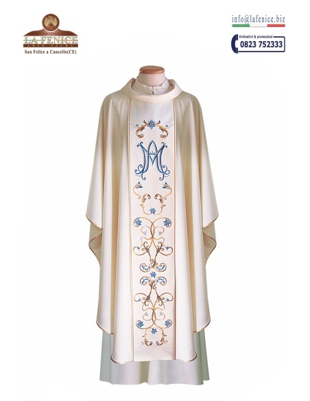 Chasuble with embroidered stolon - CAS27219-M