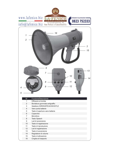Mégaphone de 30 watts - MEG300