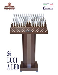 CVM56 - 56 LUCI A LED - Candelabro votivo a pulsanti.  -  CVM56