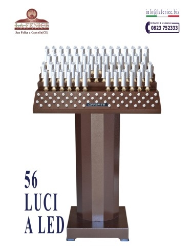 CVM56 - 56 LUCI A LED - Candelabro votivo a pulsanti.  -  CVM56