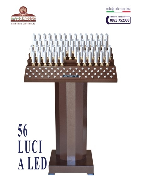 CVM56 - 56 LED LIGHTS - Votive candelabra with buttons.  -  CVM56