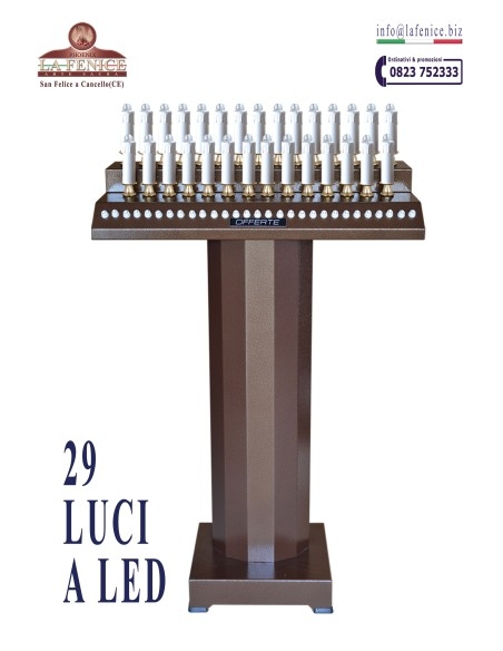 CVM - 29 LED LIGHTS - Votive candelabra with buttons.  -  CVM